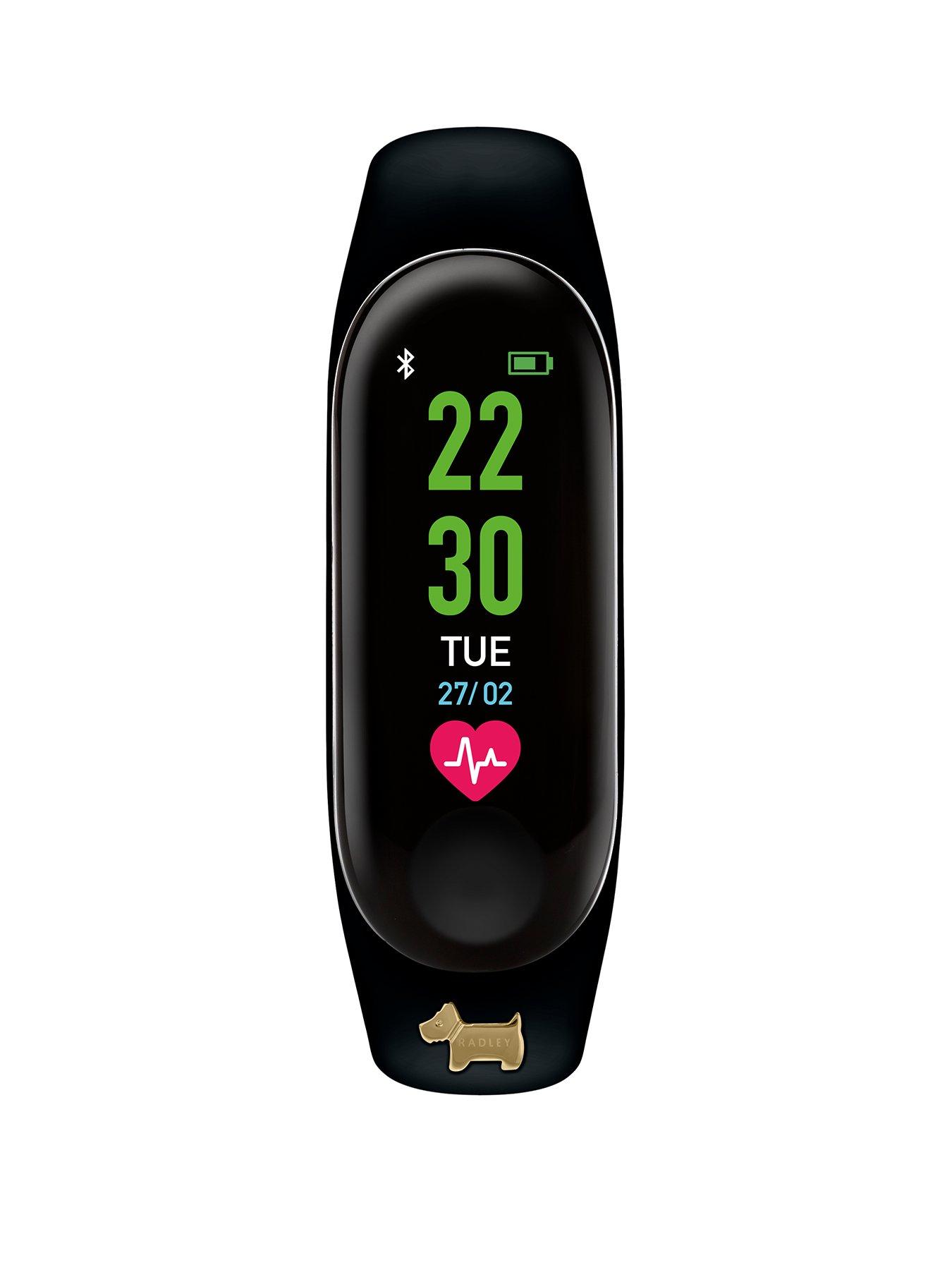 Radley Series 1 Activity Tracker with Black Silicone Strap and Gold Dog