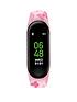  image of tikkers-activity-tracker-digital-dial-pink-butterfly-print-silicone-strap-kids-watch
