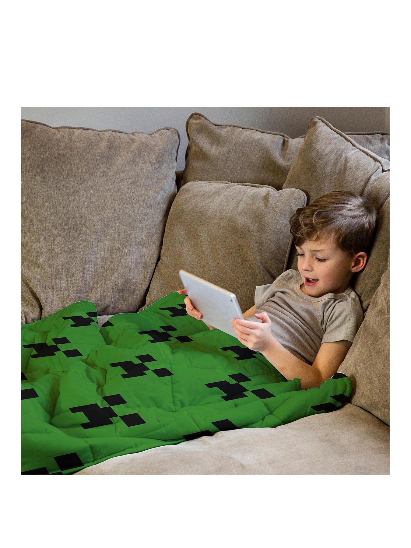Minecraft Rest Easy Sleep Better Weighted Blanket Green
