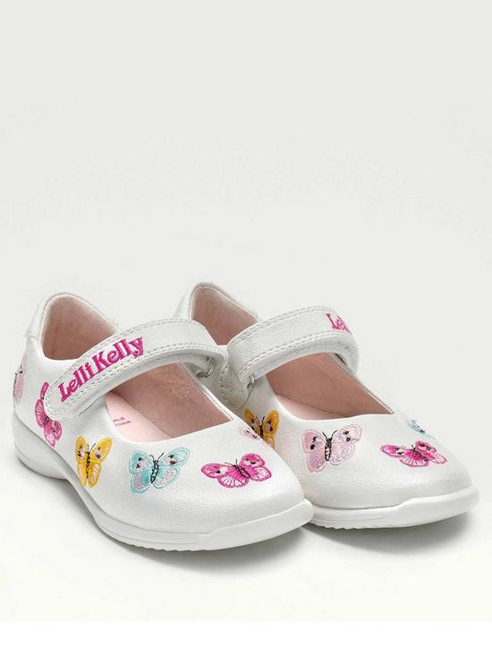 front image of lelli-kelly-katherine-butterfly-shoe-white