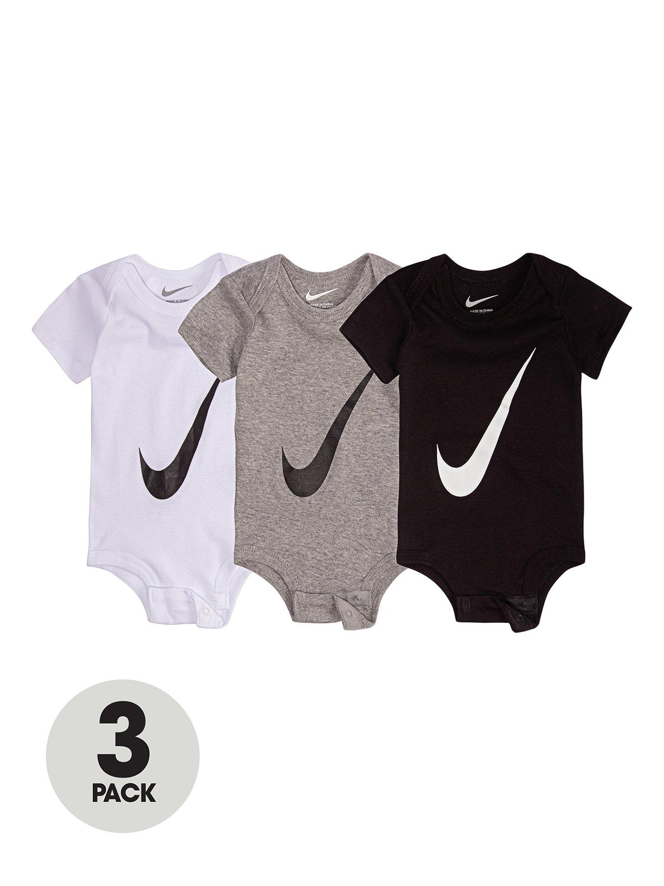 front image of nike-younger-baby-boys-swoosh-3-pack-short-sleeve-bodysuits-whitegreyblack