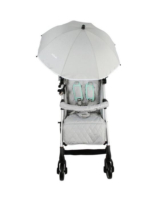 stillFront image of my-babiie-grey-pushchair-parasol