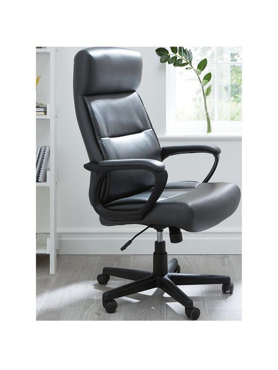 front image of jericho-faux-leather-office-chair