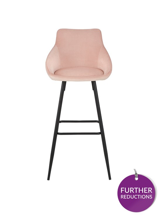 front image of very-home-dahlia-bar-stool-pinkblack