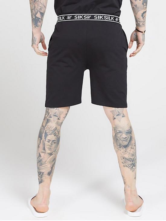 stillFront image of sik-silk-loose-fit-jersey-shorts-blacknbsp