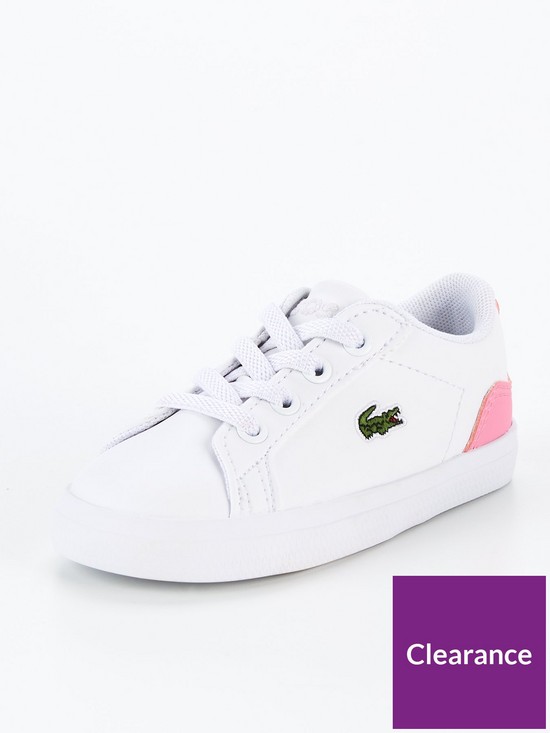 front image of lacoste-lerond-bl-2-trainer-whitepink