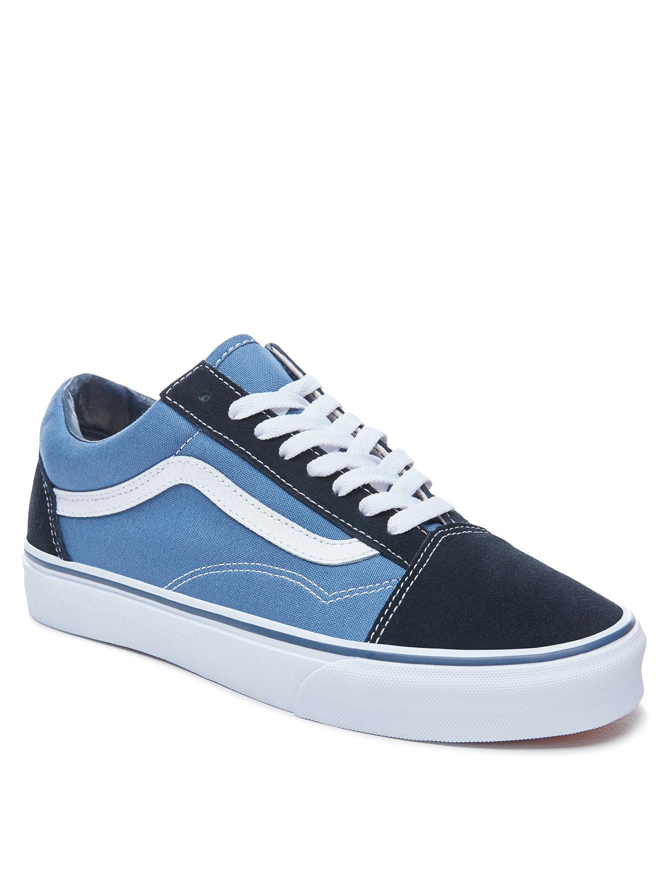front image of vans-mens-old-skool-trainers-bluenavywhite