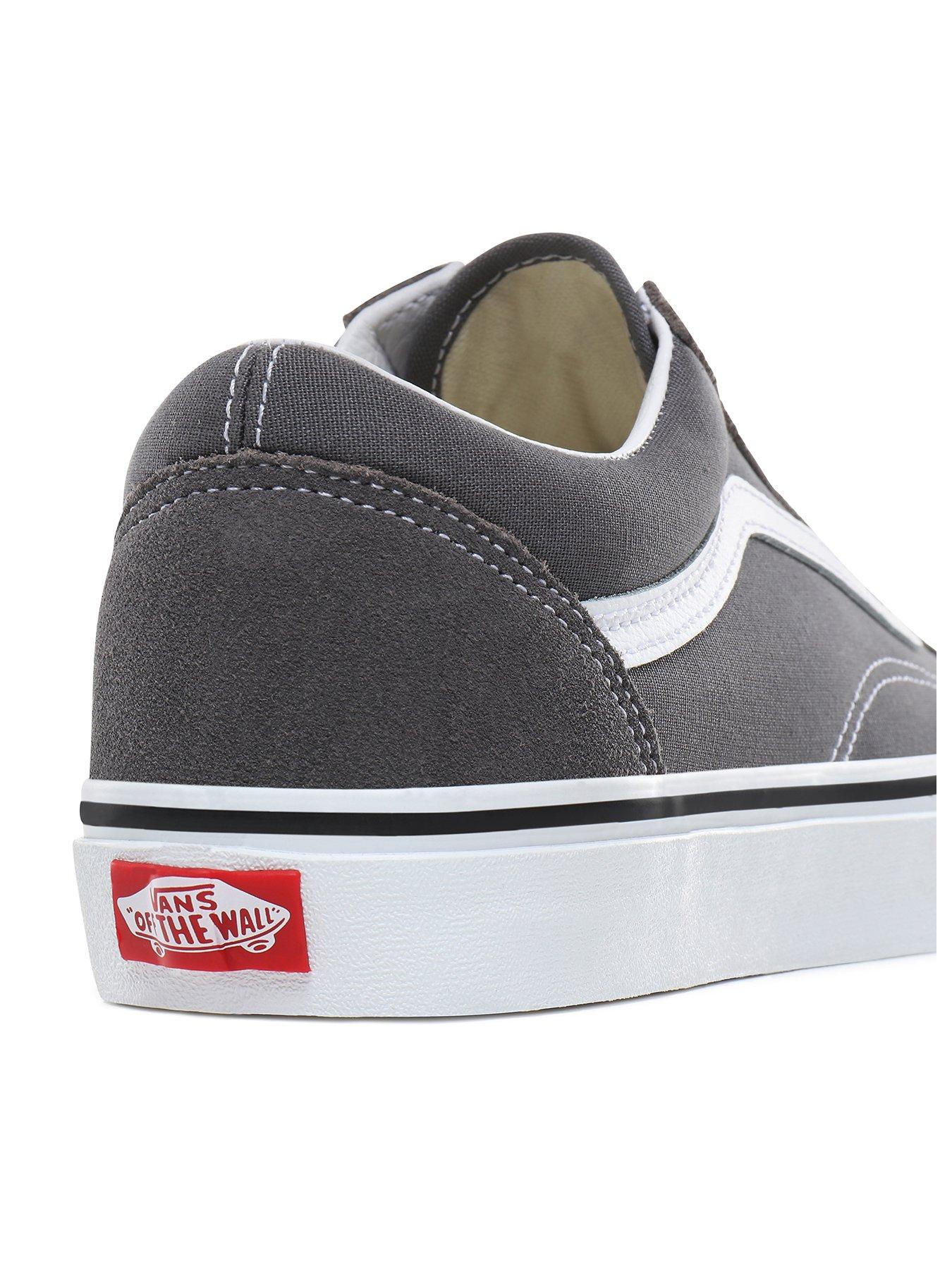 Mens grey hotsell and white vans