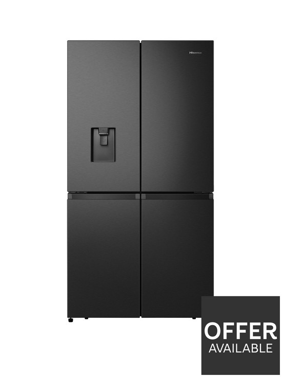 front image of hisense-rq758n4swf1-91cm-width-total-no-frost-american-fridge-freezer-pure-flat-design