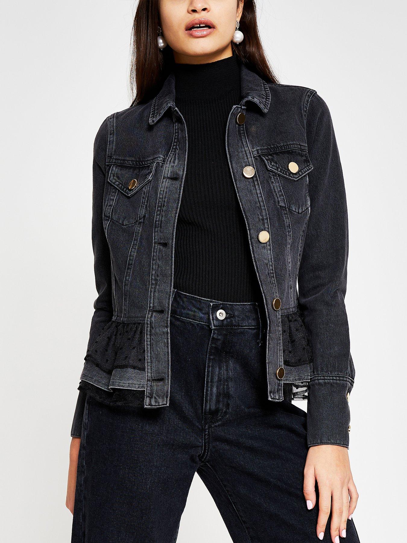 mesh denim jacket