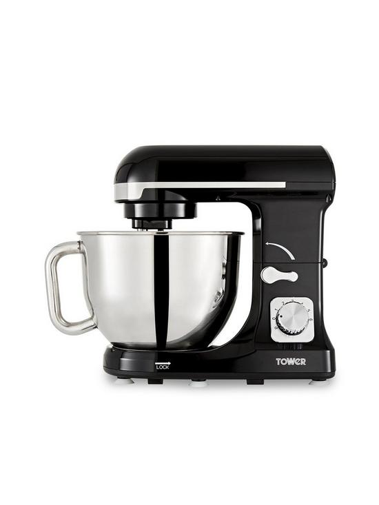 front image of tower-1000w-stand-mixer-chrome