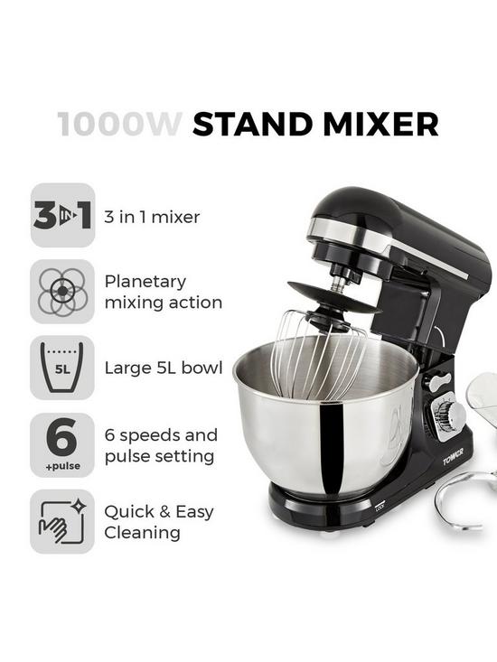 stillFront image of tower-1000w-stand-mixer-chrome