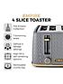  image of tower-empire-4-slice-textured-toaster-grey