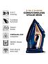  image of tower-2400w-cord-cordless-steam-iron-bluegold