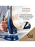  image of tower-2400w-cord-cordless-steam-iron-bluegold