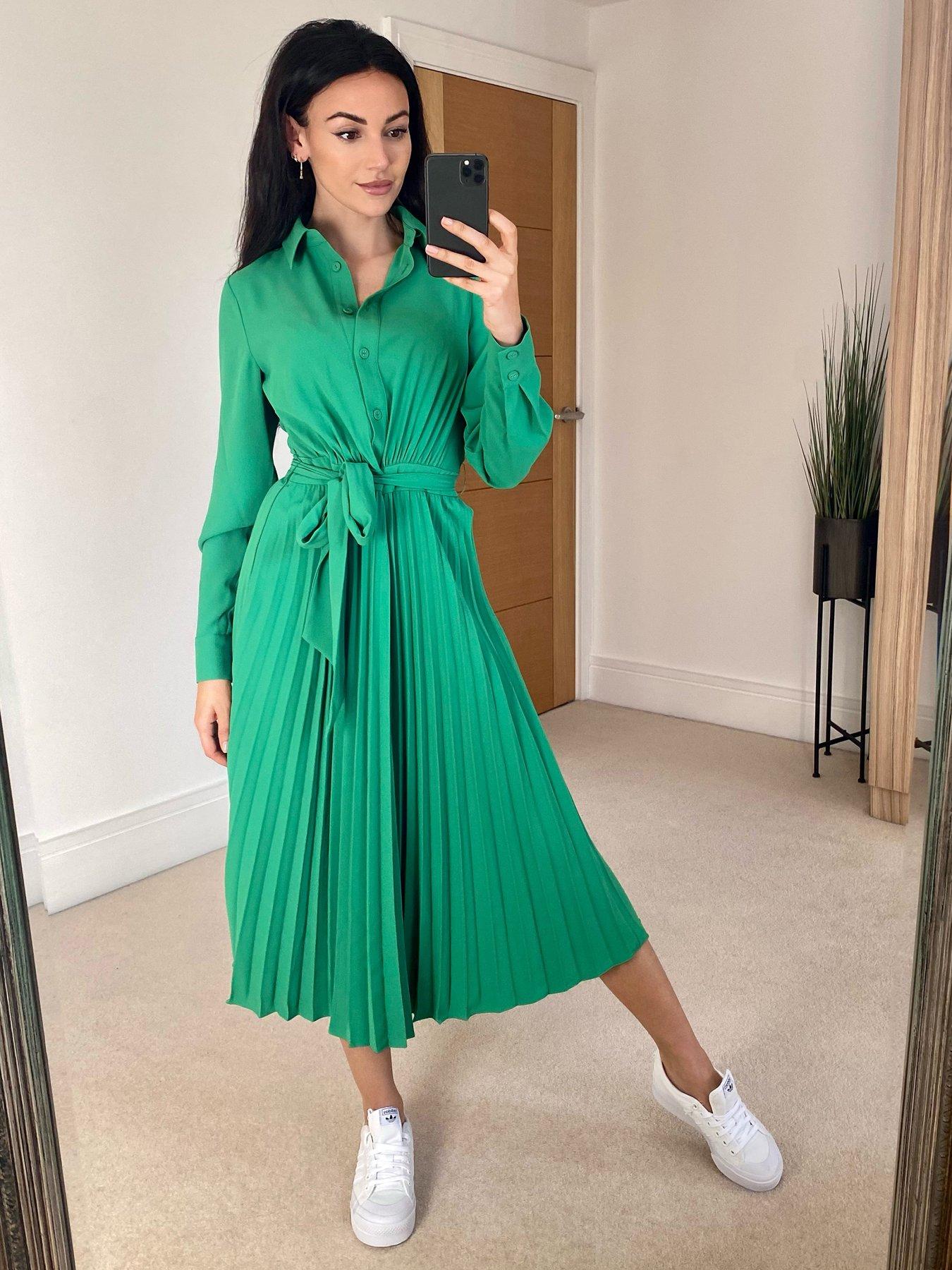 green smart dress