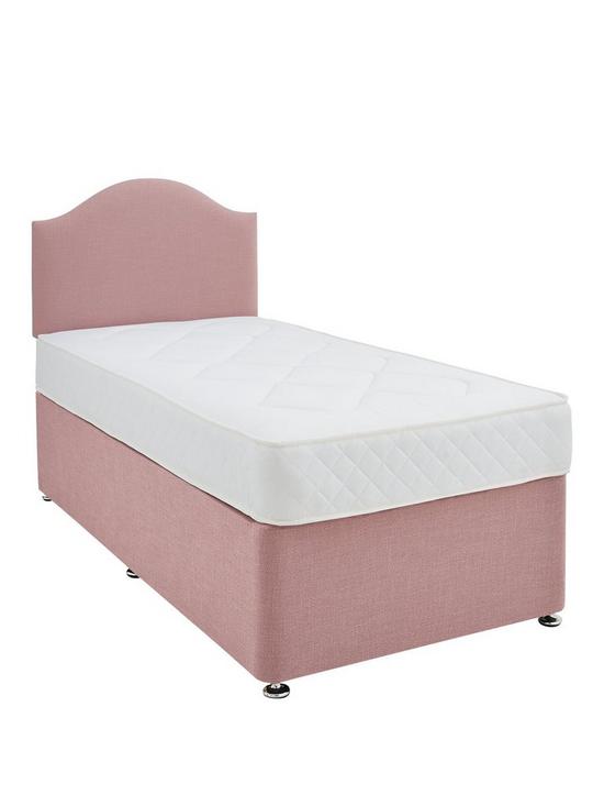 front image of shire-beds-14-inch-base-divan-with-headboard-and-mattress-pink