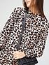  image of v-by-very-tiered-printed-longline-blouse-animal-printnbsp