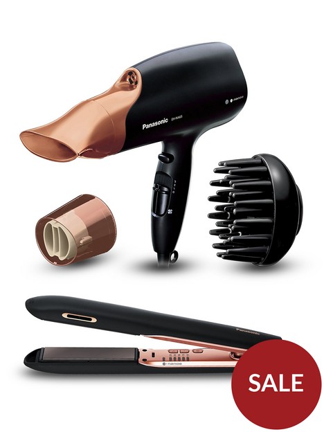panasonic-na65-rose-gold-hair-dryer-amp-hs99-rose-gold-hair-straightener-bundle