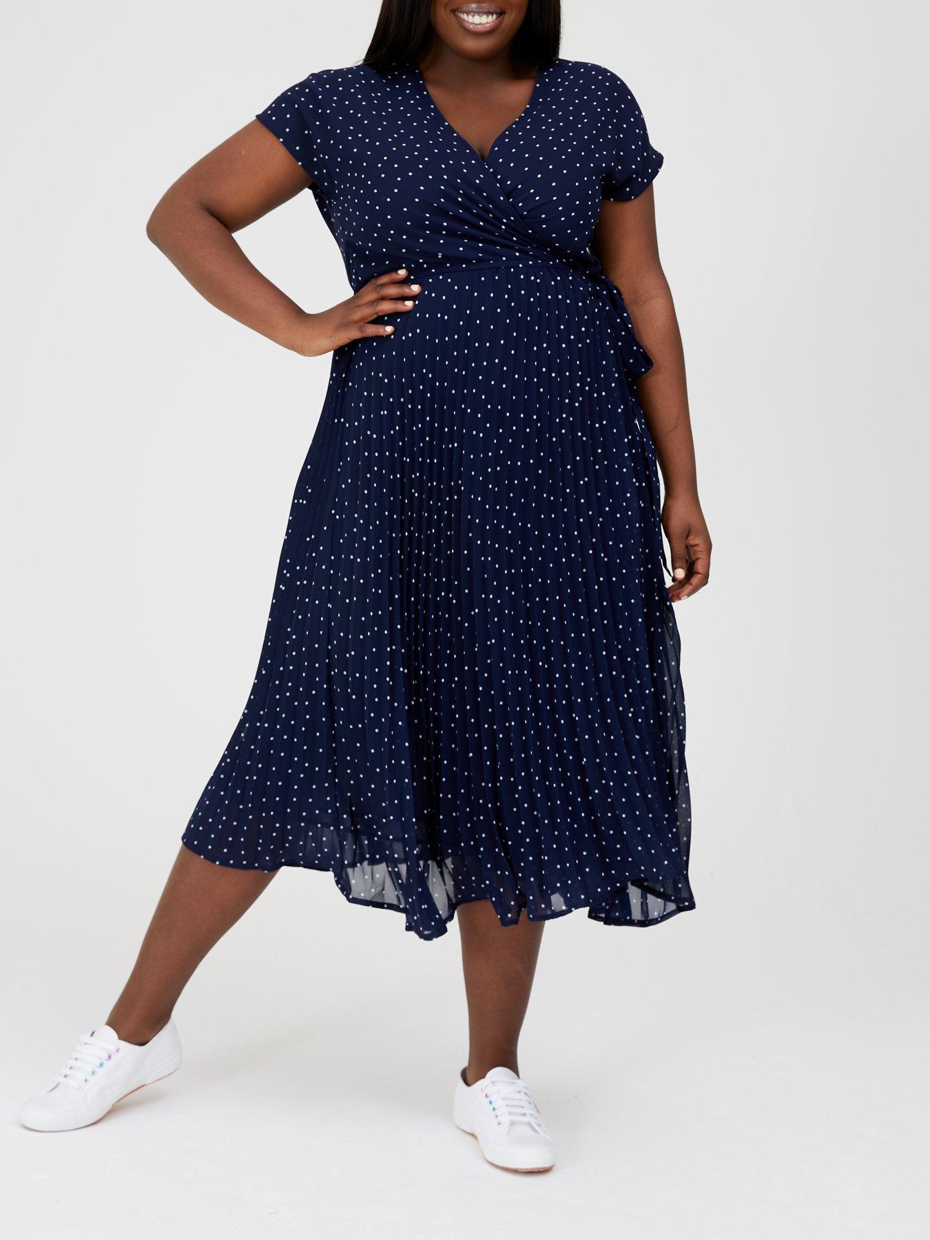 plus size navy midi dress