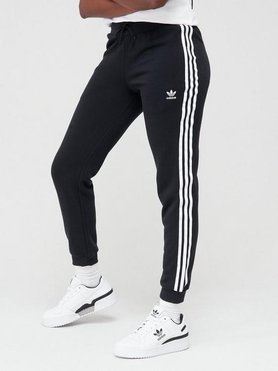 front image of adidas-originals-slim-pants-black