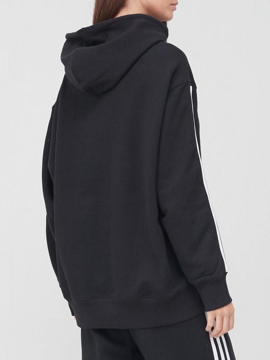 stillFront image of adidas-originals-3d-trefoil-oversized-hoodie-black