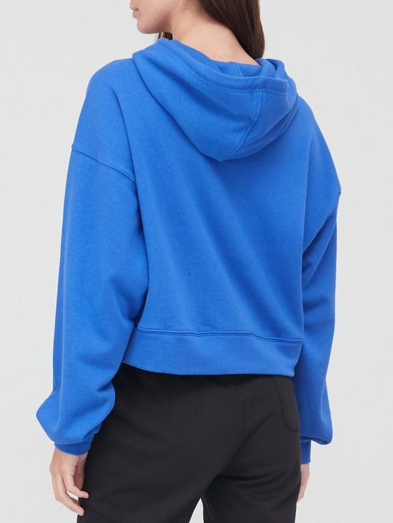 stillFront image of adidas-originals-trefoil-essentials-hoodie-blue