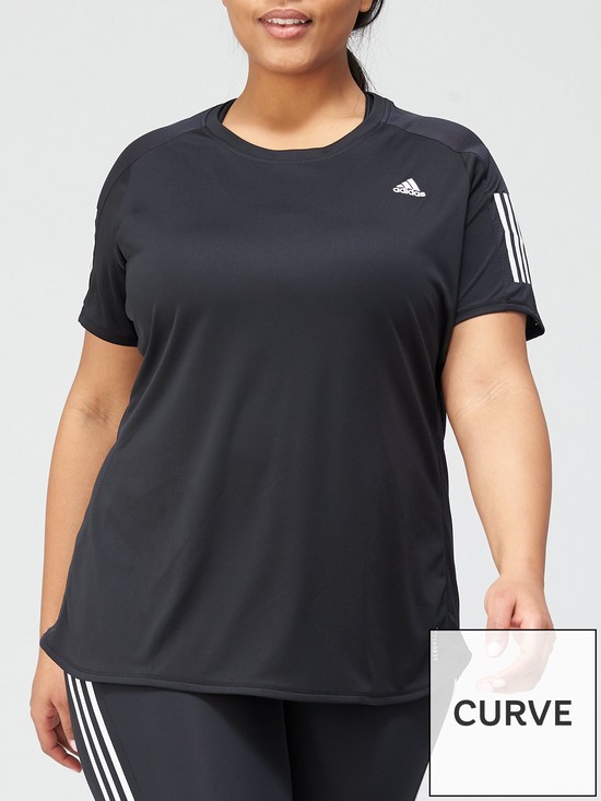 front image of adidas-plusnbspown-the-run-t-shirt-black