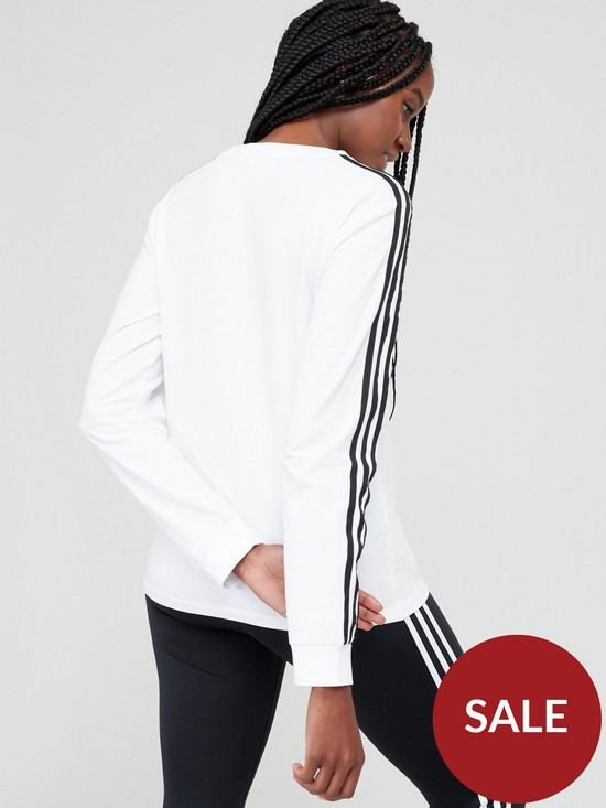 stillFront image of adidas-originals-3-stripe-long-sleeve-tee-white