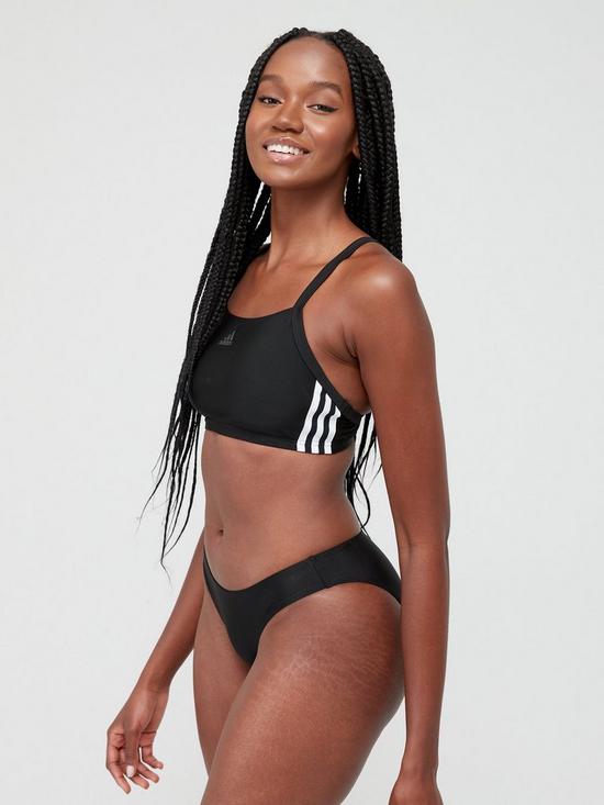front image of adidas-fit-3-stripe-2-piece-bikini-blacknbsp