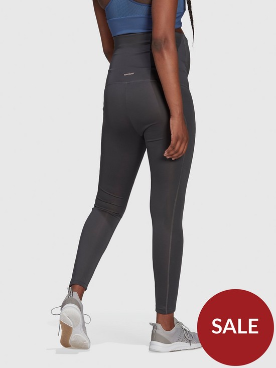 stillFront image of adidas-maternity-78-leggings-grey