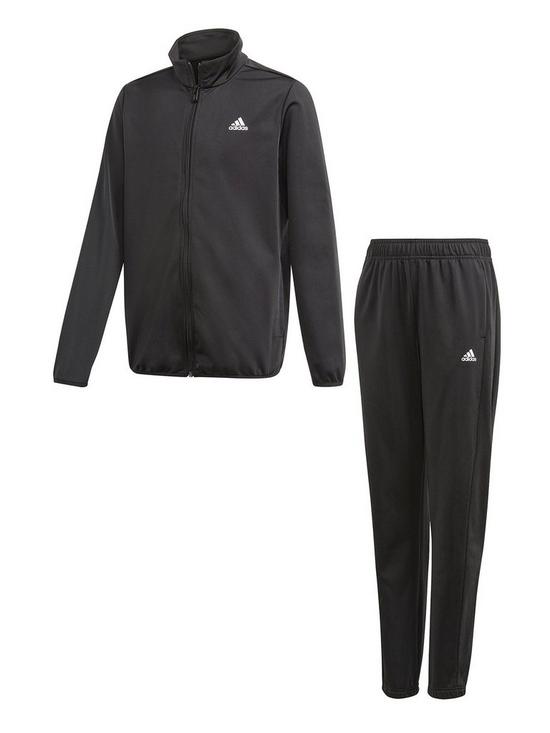 front image of adidas-boys-tr-tracksuit-blacknbsp