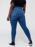  image of v-by-very-curve-high-waisted-ripped-skinny-jean-mid-wash