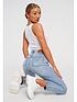  image of missguided-riot-busted-knee-mom-jean-light-blue