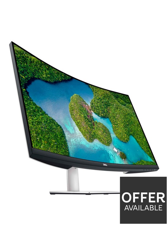 stillFront image of dell-s3221qs-315in-4k-uhd-curved-monitor--nbsp4msnbsp60hznbspamd-freesync-built-in-speakers-silver