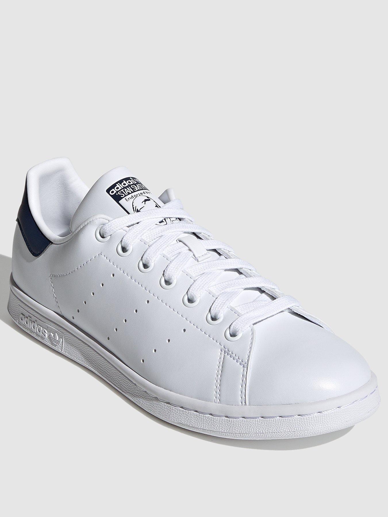 Adidas originals all outlet white stan smith trainers