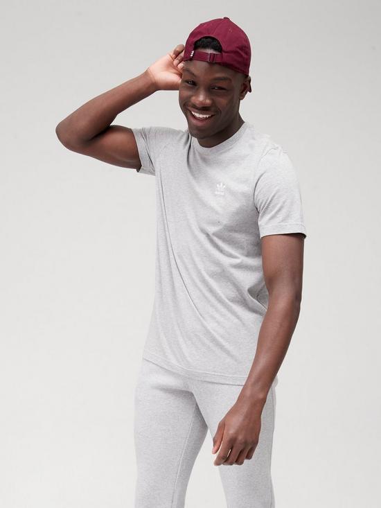 front image of adidas-originals-essential-t-shirt-medium-grey-heather