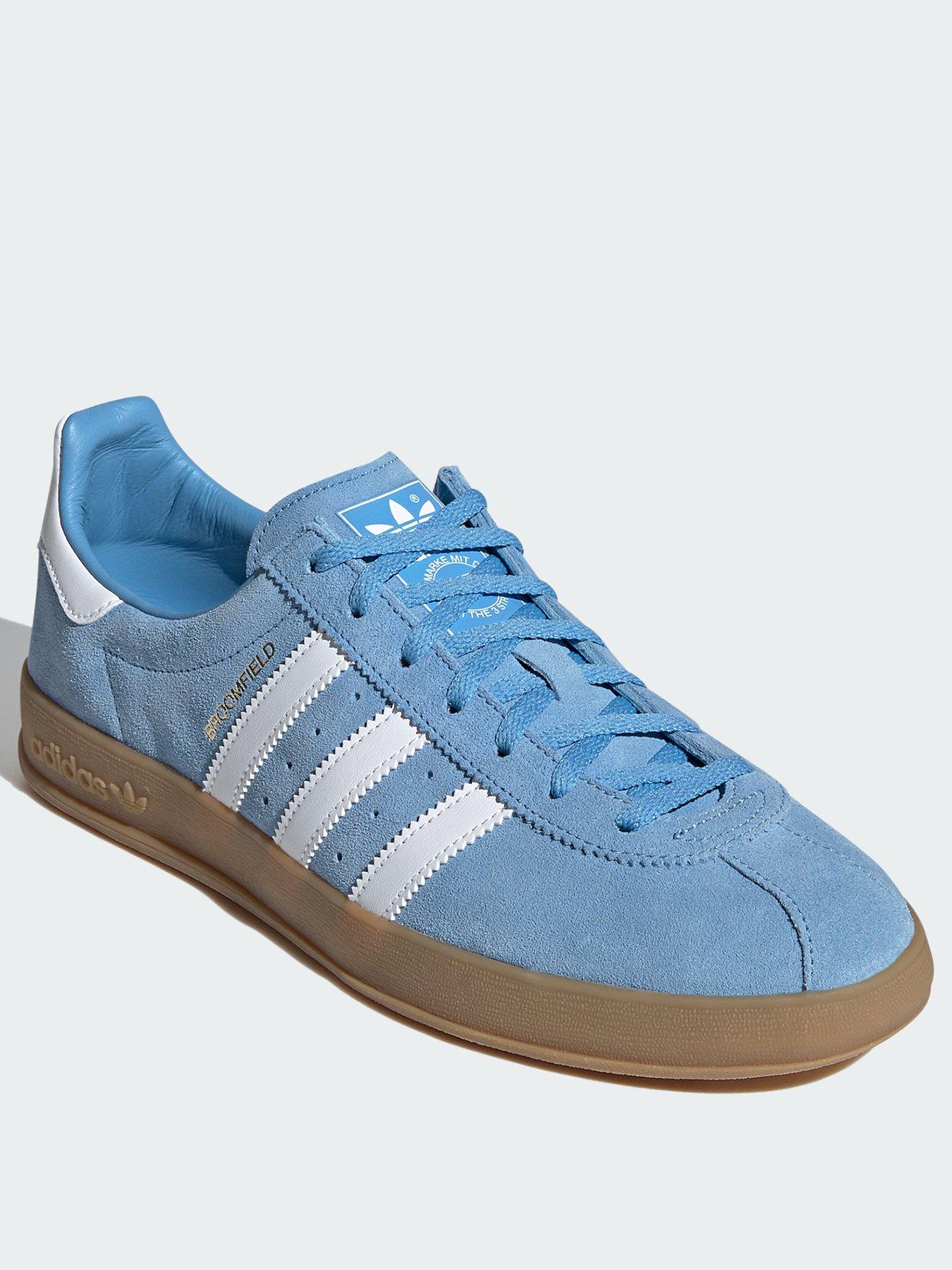 blue adidas samba trainers