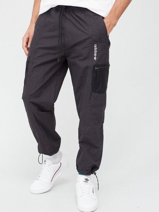 front image of adidas-originals-adventurenbspwoven-pants-black