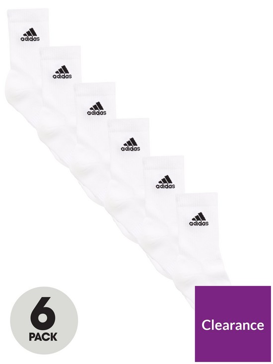 front image of adidas-6-pack-ofnbspcushion-crew-socks-white