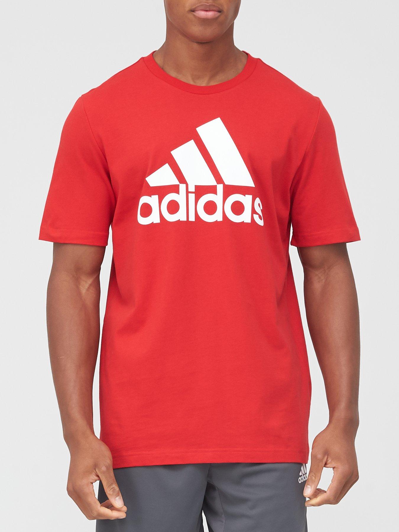 adidas red crew neck