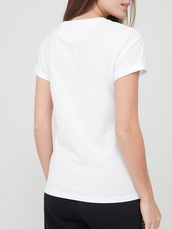stillFront image of hugo-slim-logo-t-shirt-whitenbsp