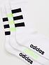  image of adidas-3-pack-ofnbsp3-stripe-crew-socks-white