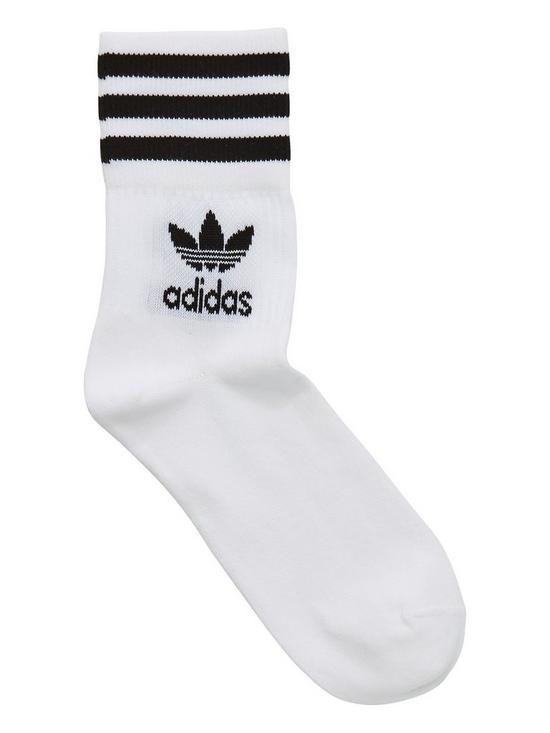 stillFront image of adidas-originals-mid-cut-crew-socks-3-pairs-white