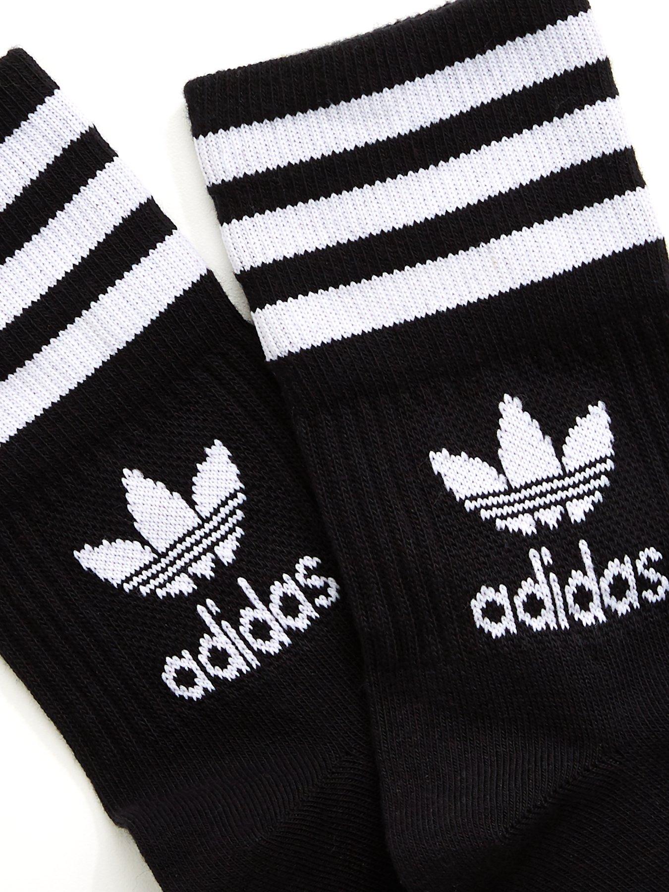  image of adidas-originals-mid-cut-crew-socks-3-pairs-black