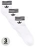  image of adidas-originals-3-pack-ofnbsptrefoil-ankle-socks-white