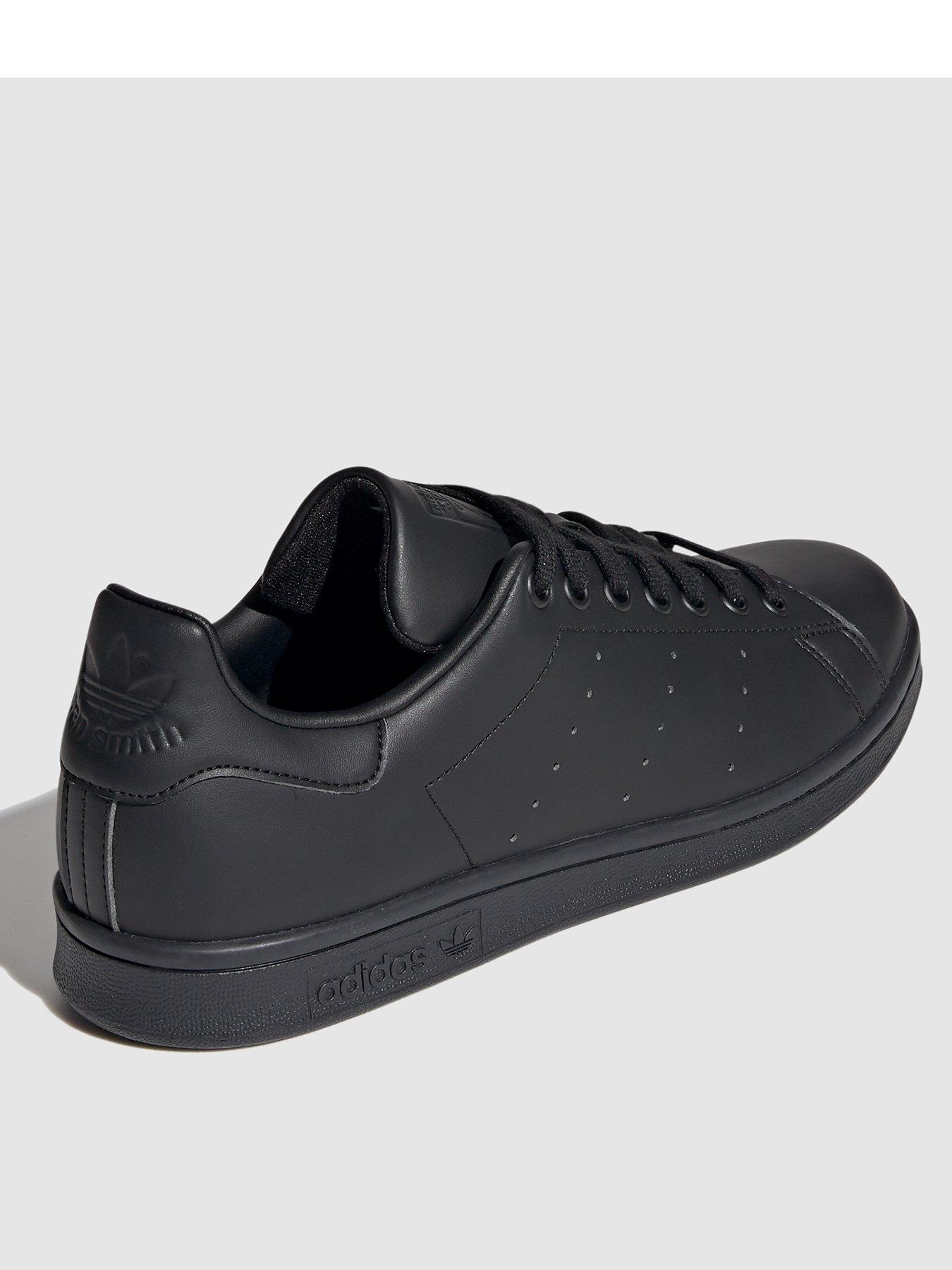 Adidas originals mens outlet stan smith trainers black