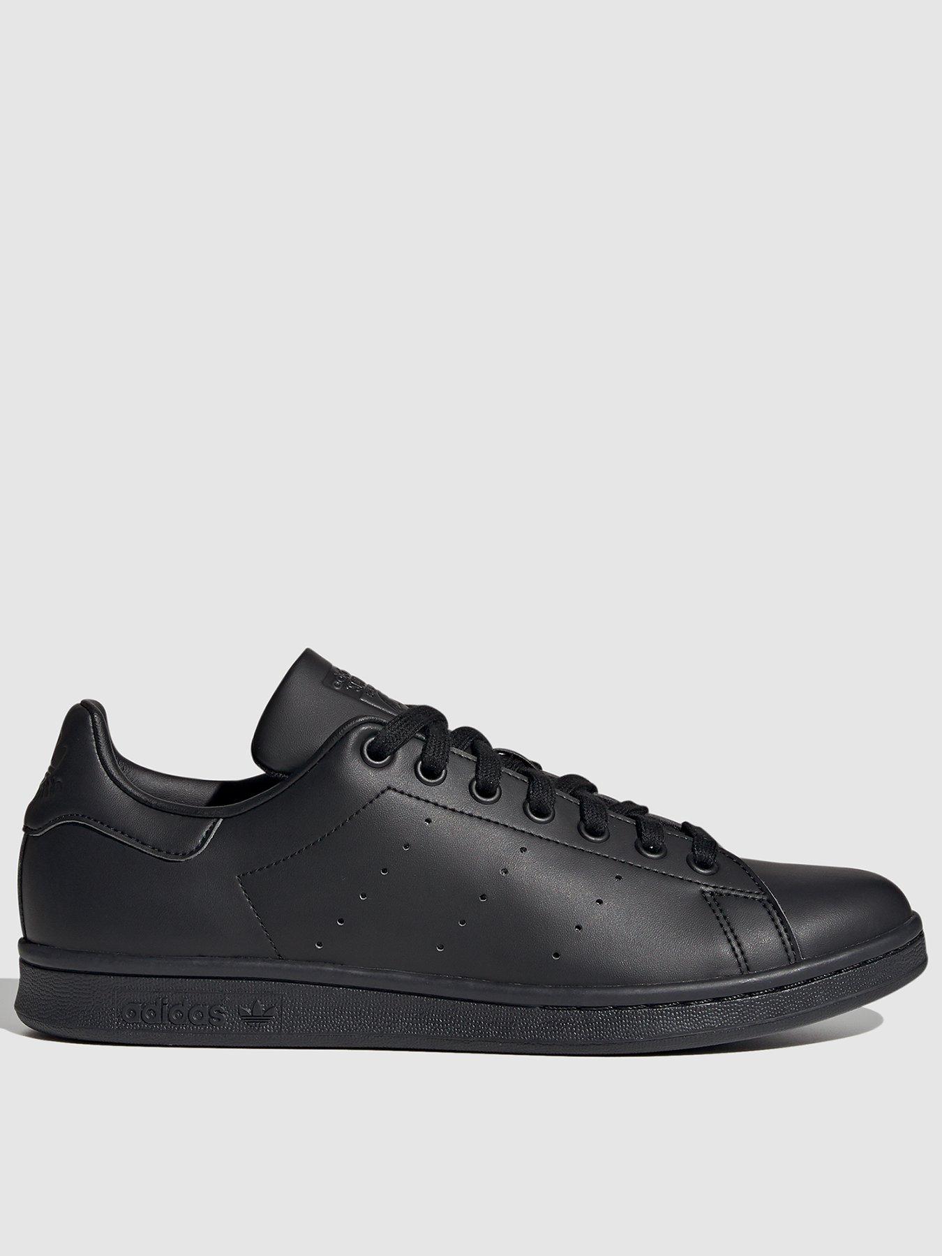 Stan smith black deals leather shoes