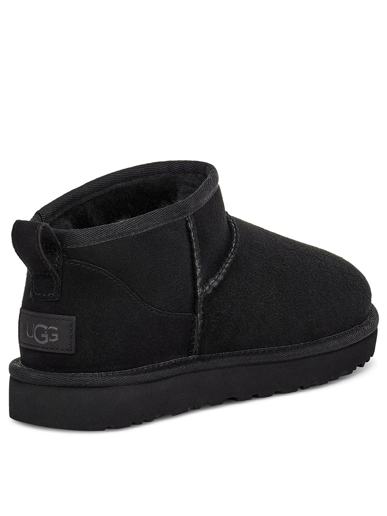 UGG Classic Ultra Mini Ankle Boot Black littlewoods