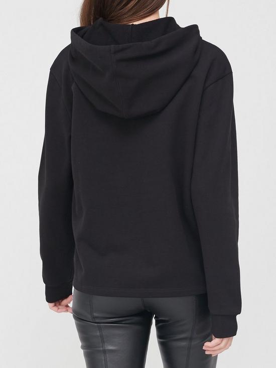 stillFront image of hugo-logo-overhead-hoodie-black
